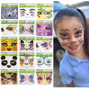 10 Packs Eye Jewel Face Paint Gems Adhesive Glitter Tattoo Sticker Party Make Up