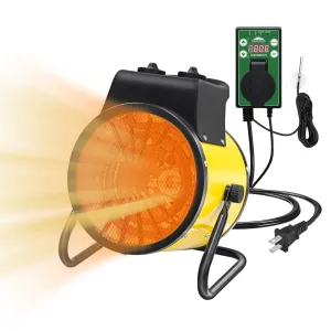 1500W Outdoor Heater with Thermostat, Yellow