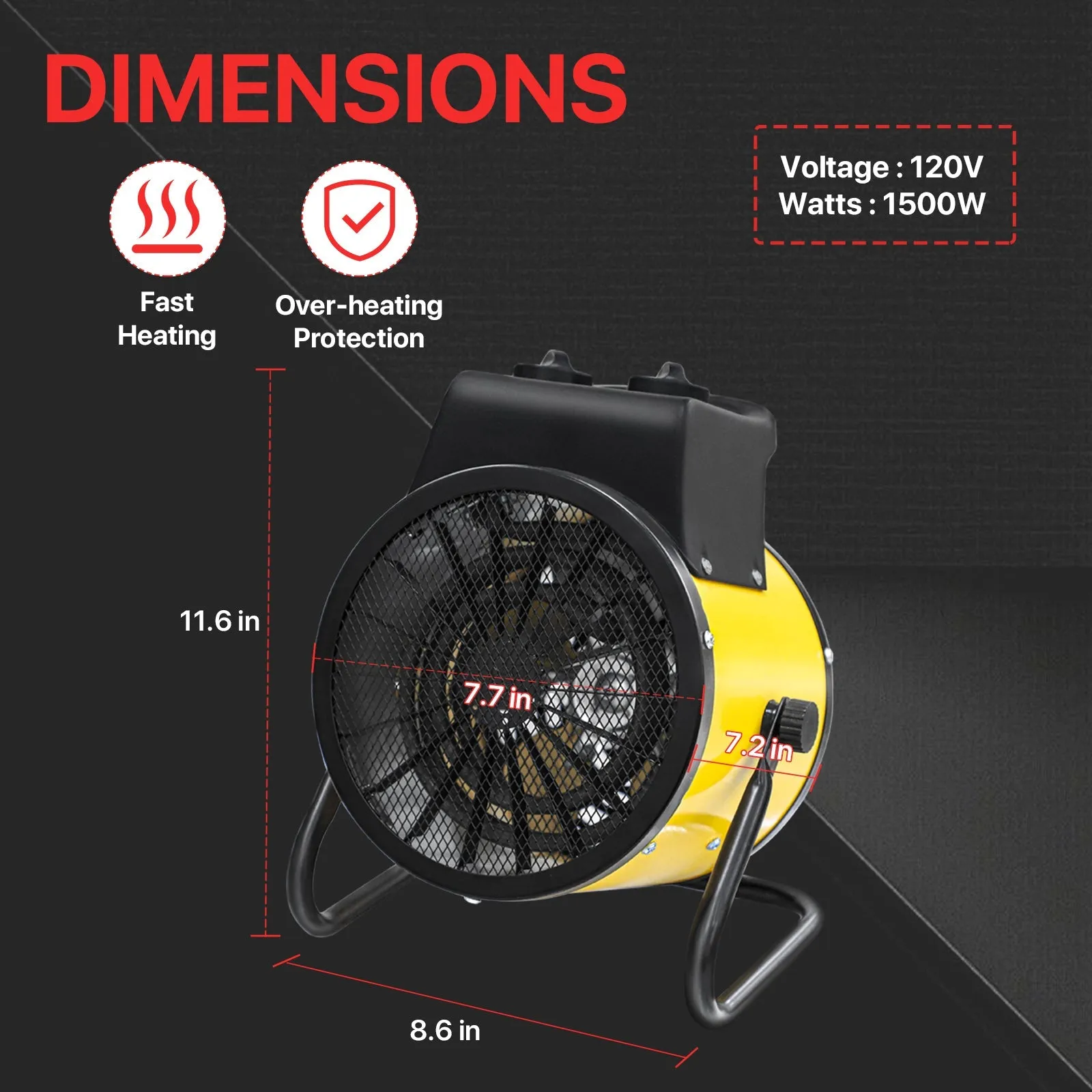 1500W Outdoor Heater,Yellow