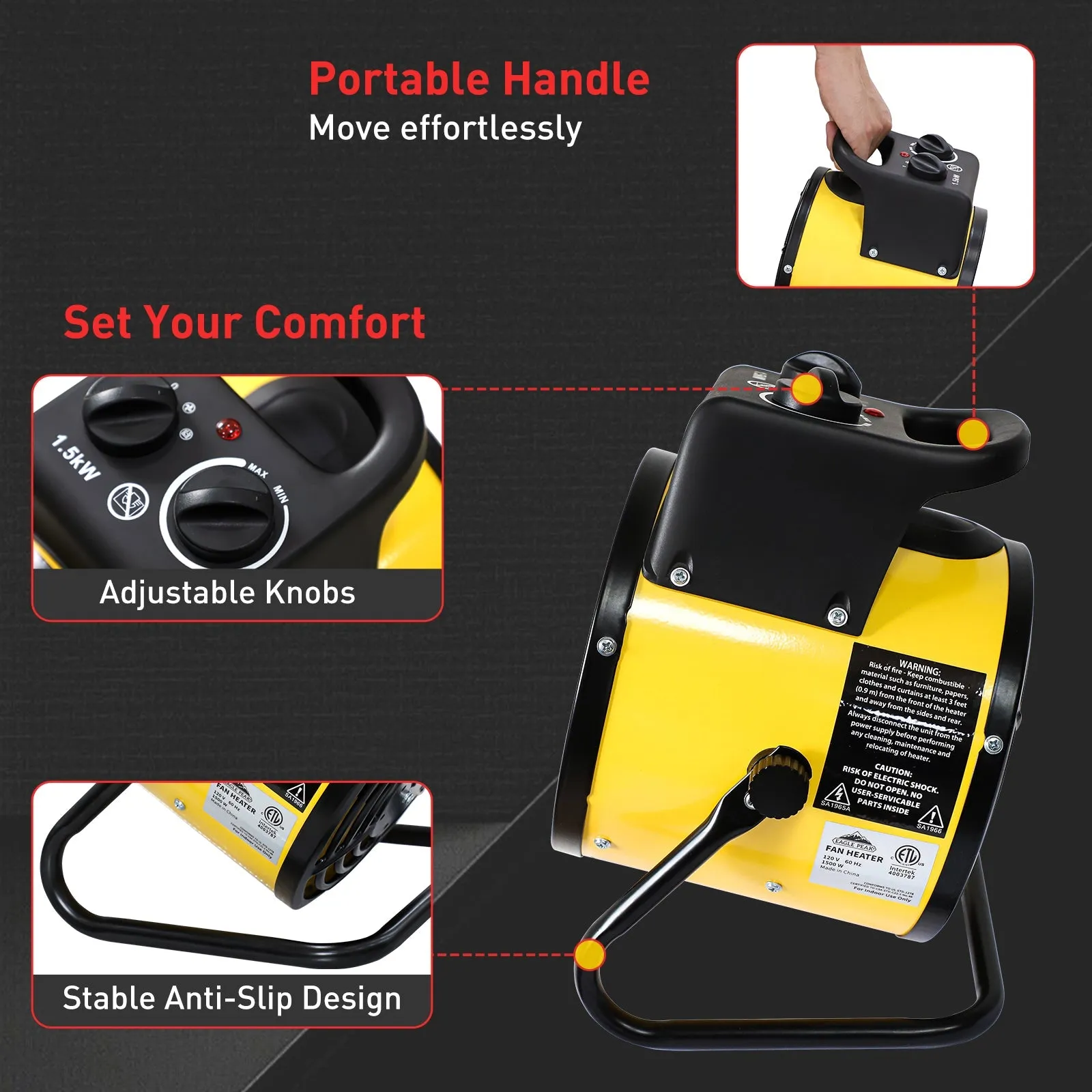 1500W Outdoor Heater,Yellow