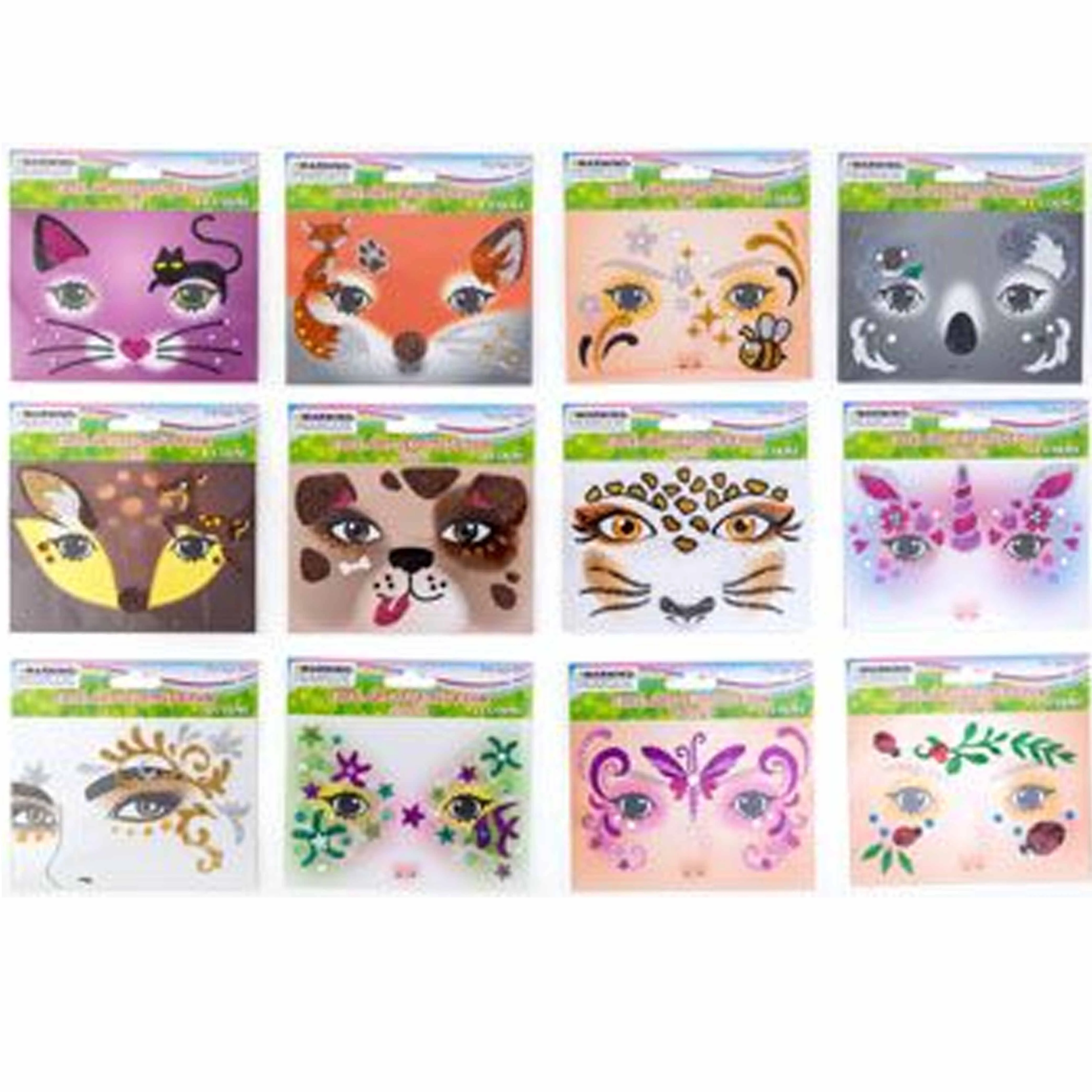 20 Packs Eye Jewels Body Paint Crystal Face Sticker Festival Temporary Tattoo