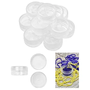 24 Pack Small Clear Jewelry Storage Containers Round Crafts Beads Organizer Box