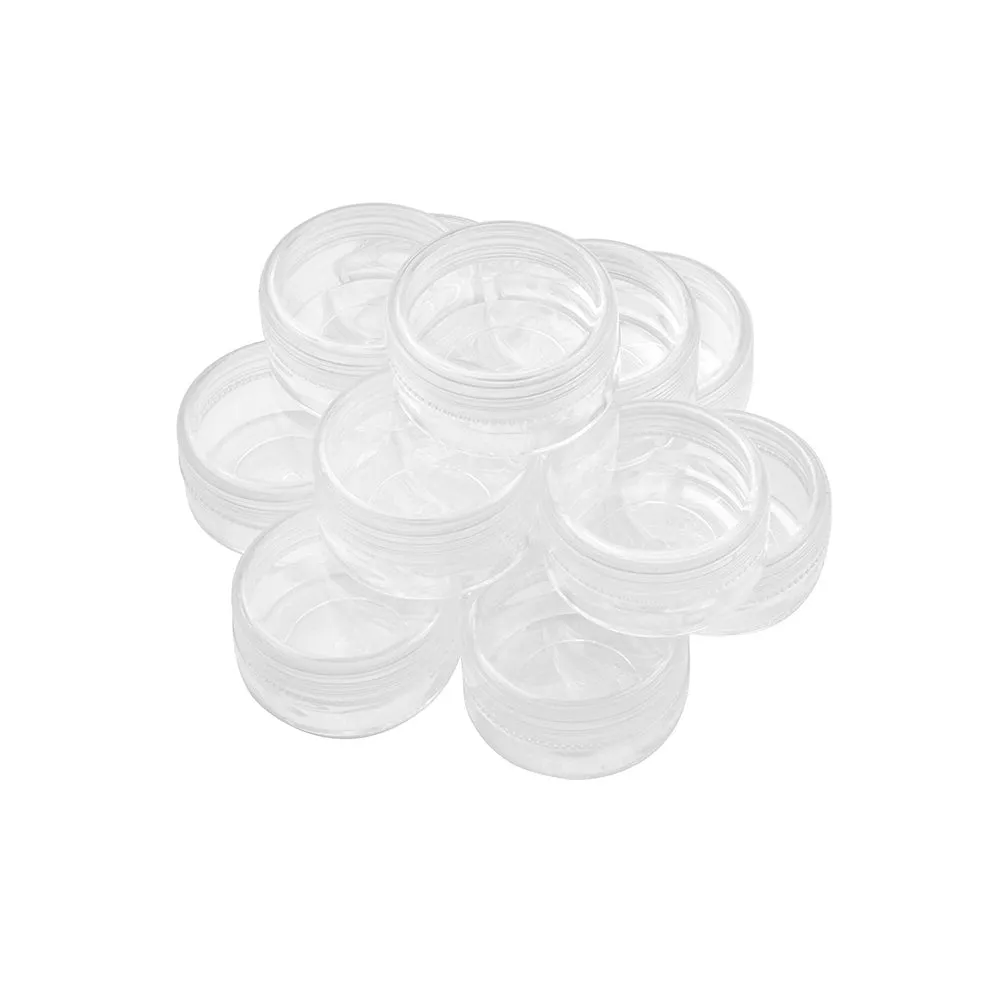 24 Pack Small Clear Jewelry Storage Containers Round Crafts Beads Organizer Box