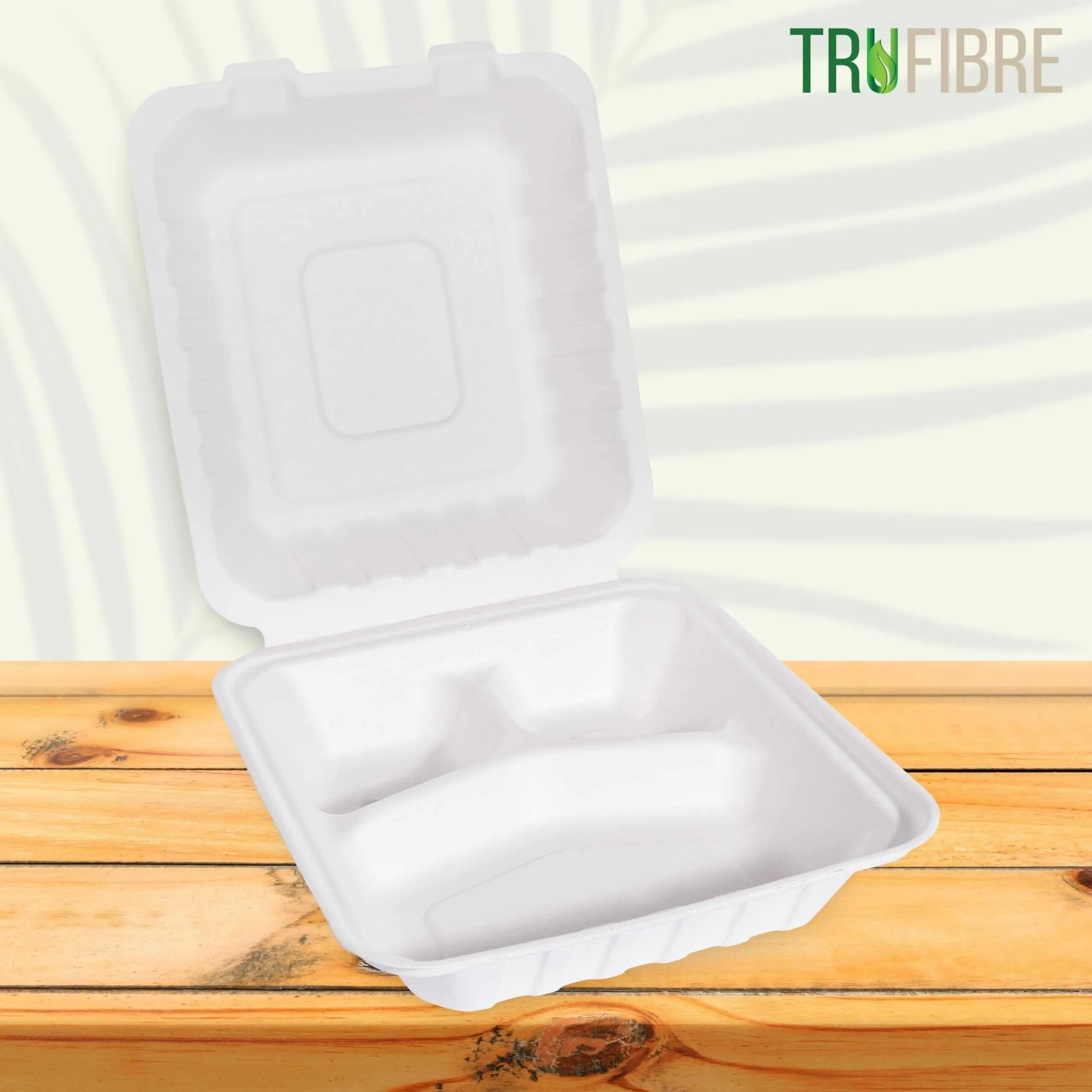 Premium 8x8 White Clamshell Containers - Eco-Friendly and Durable