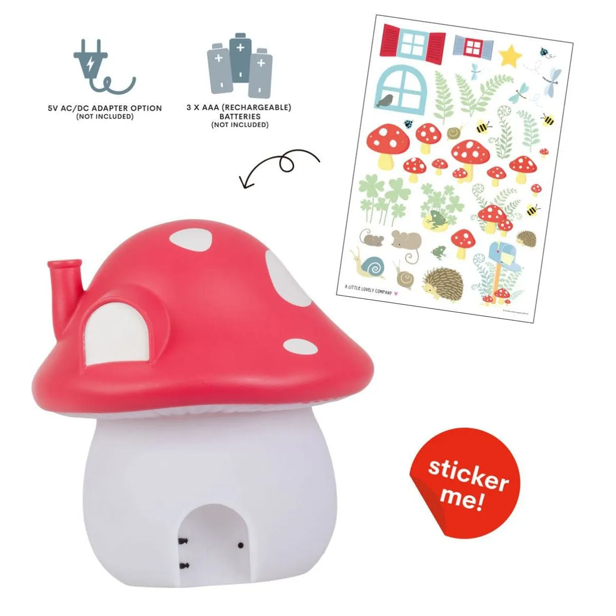 A Little Lovely Company Night Light Mushroom House - Forest