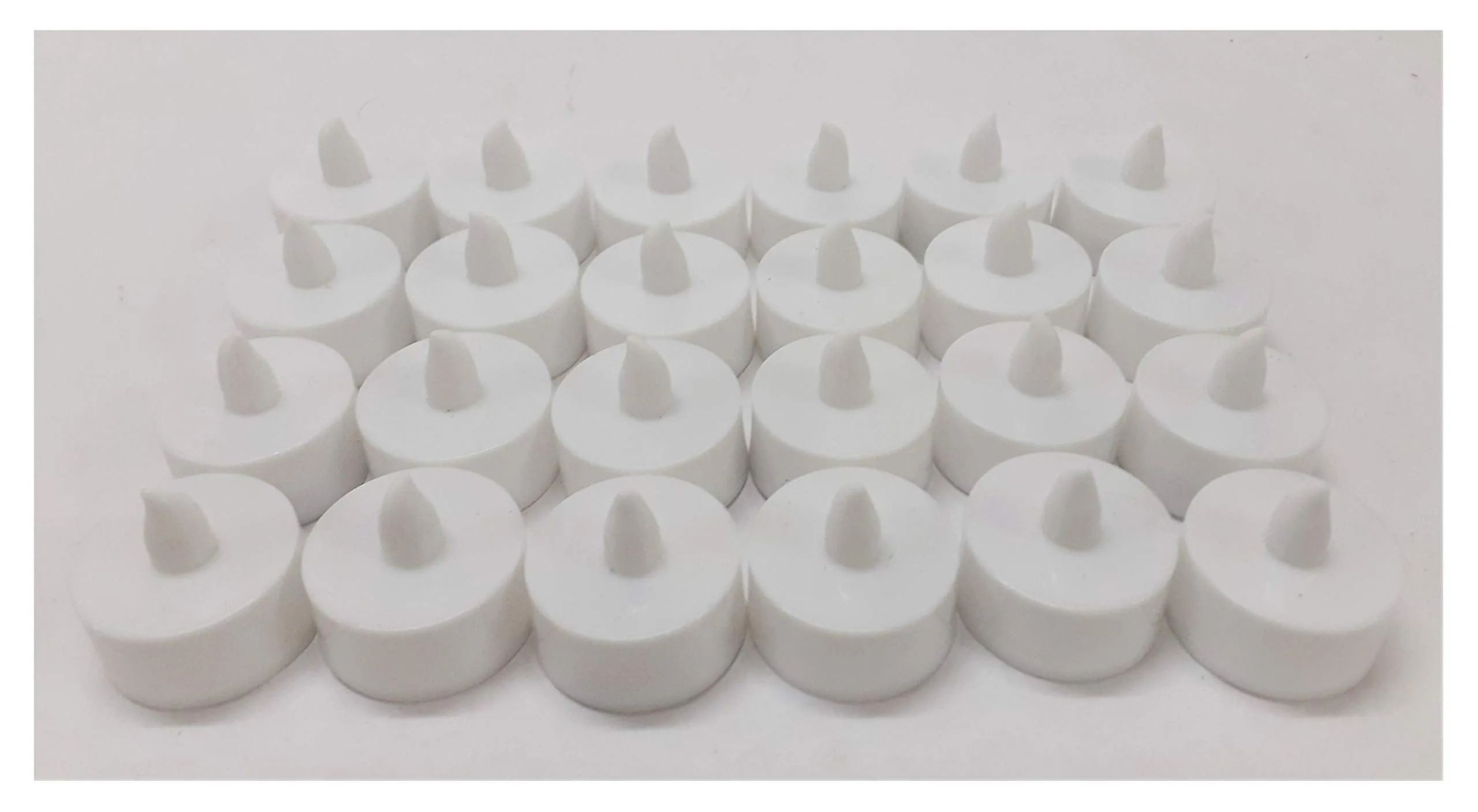 AFTERSTITCH Tea Lights Candles with Battery Set of 24 Decorative Artificial Led Diya for Diwali Lighting Romantic Dinner Party Bed Room Home Decoration Lamps Smokeless Flameless Reusable