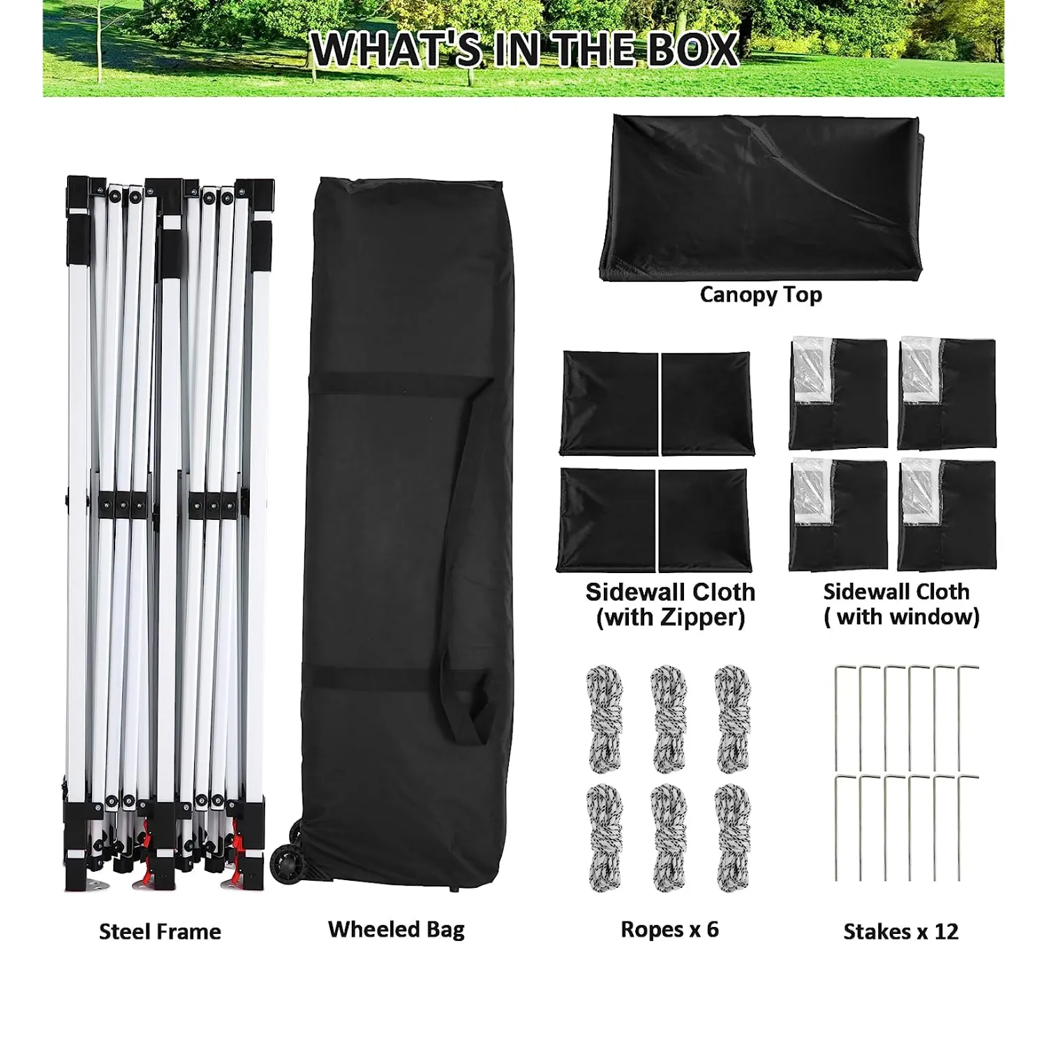 COBIZI 10x20 Pop Up Waterproof Party Tent Canopy with 6 Removable Sidewalls