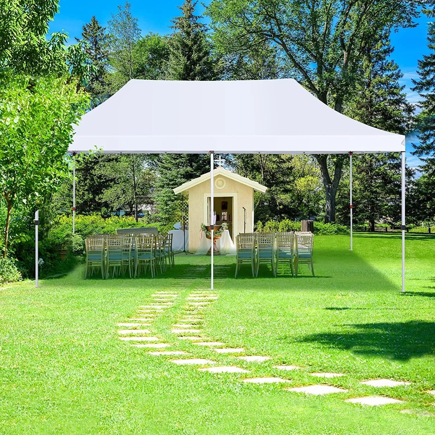 COBIZI 10x20 Pop Up Waterproof Party Tent Canopy with 6 Removable Sidewalls