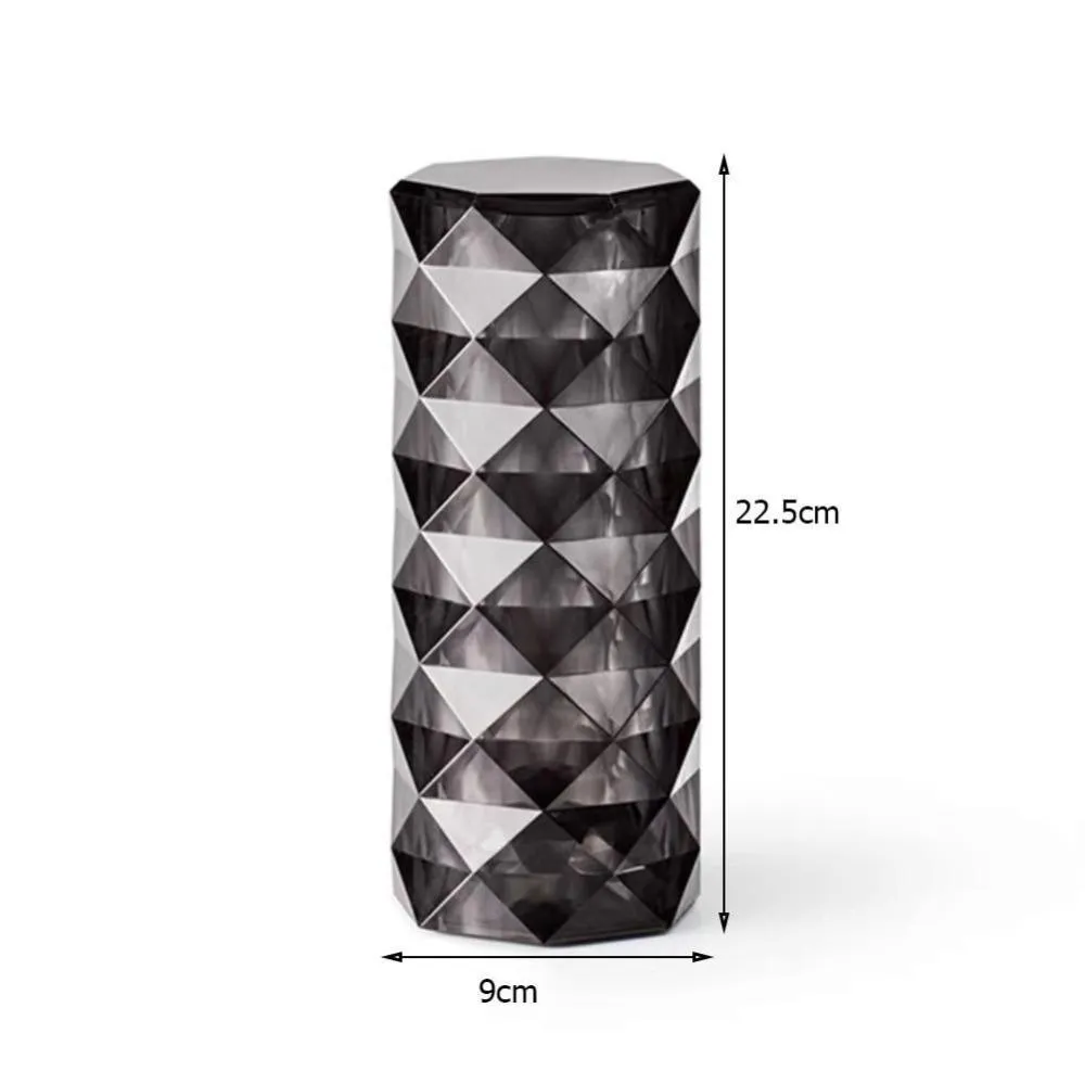 Crystal Black LED USB Dimmable 3- Colour Table Lamp