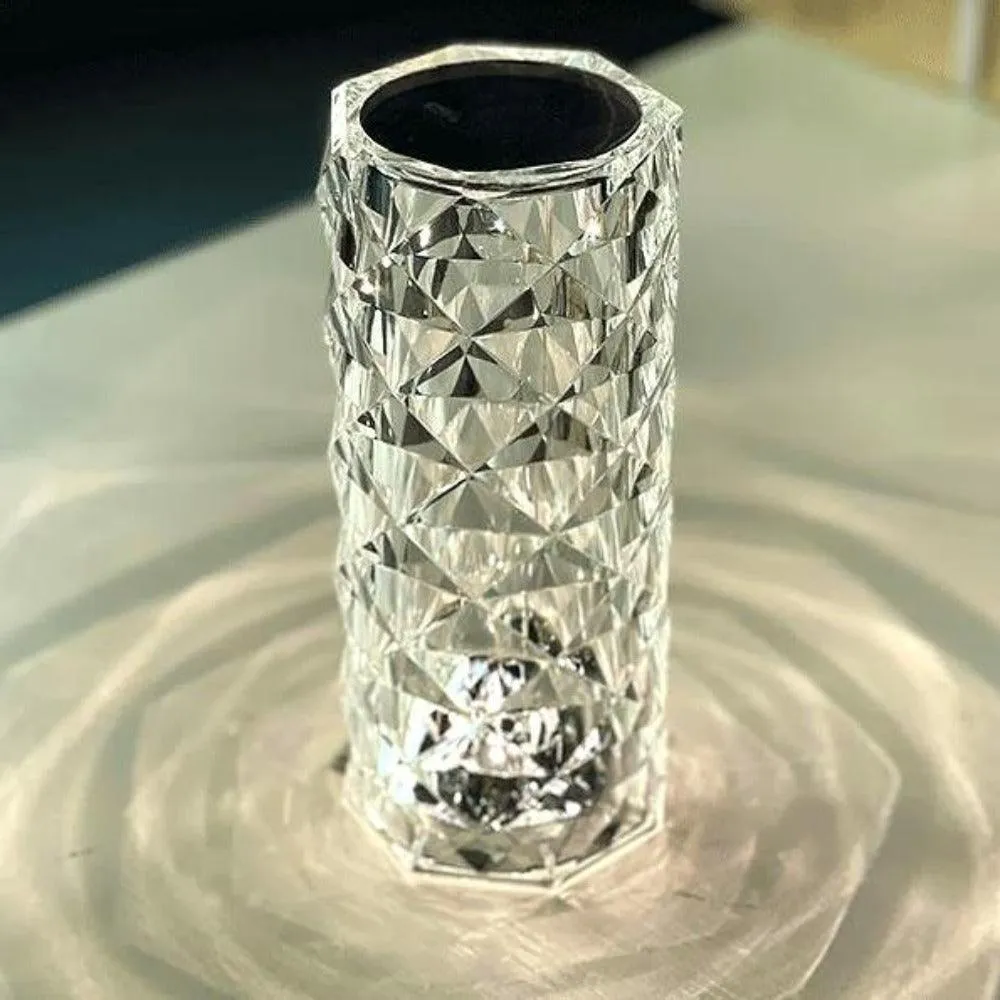 Crystal White LED USB Dimmable 3- Colour Table Lamp