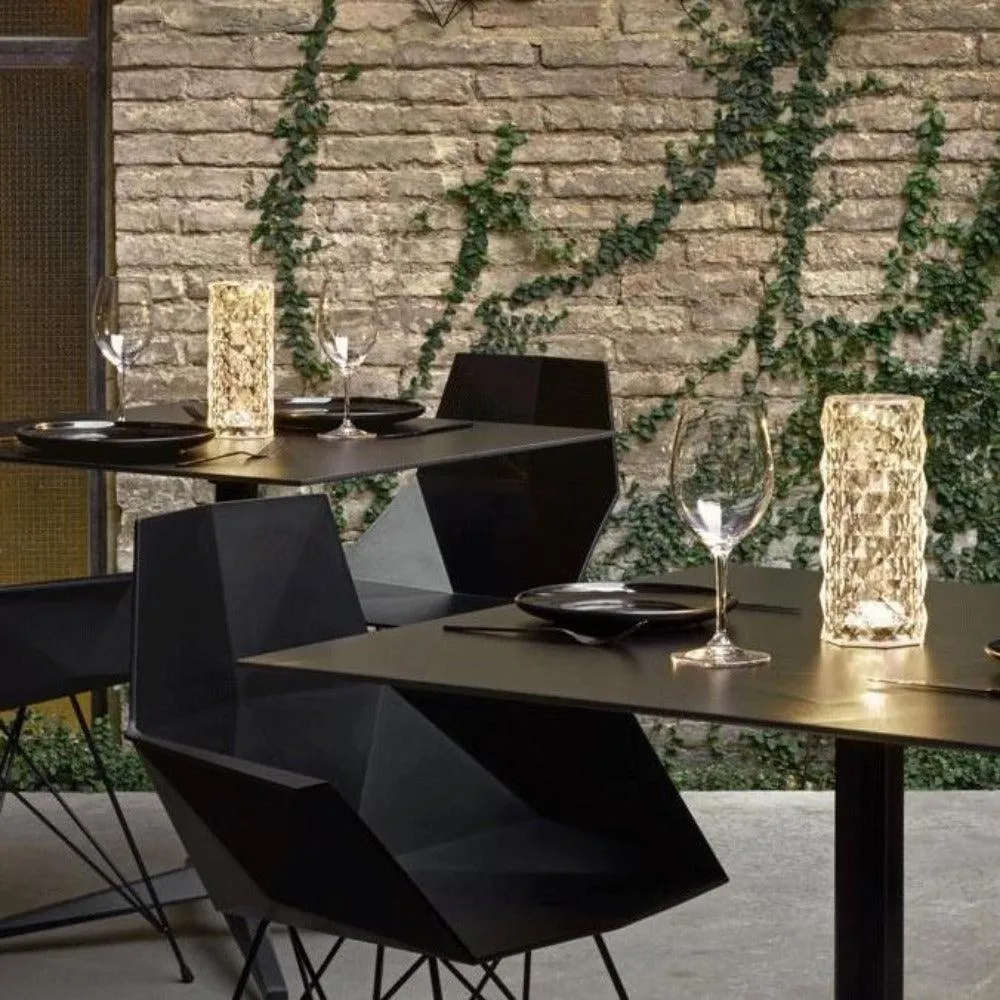 Crystal White LED USB Dimmable 3- Colour Table Lamp