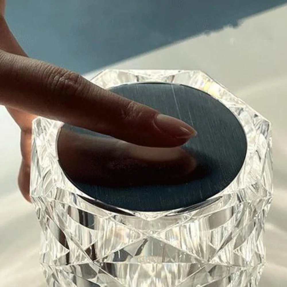 Crystal White LED USB Dimmable 3- Colour Table Lamp