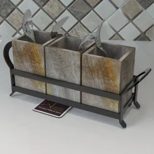 Designer Cutlery Holder ( 3 Containers )