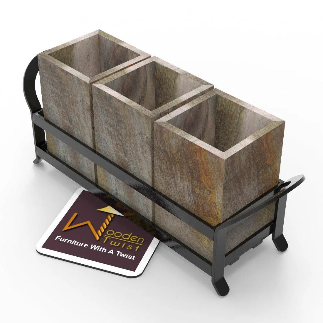 Designer Cutlery Holder ( 3 Containers )
