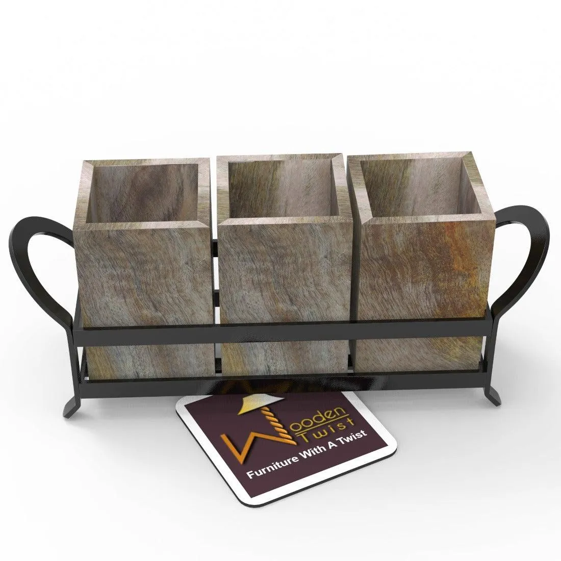 Designer Cutlery Holder ( 3 Containers )