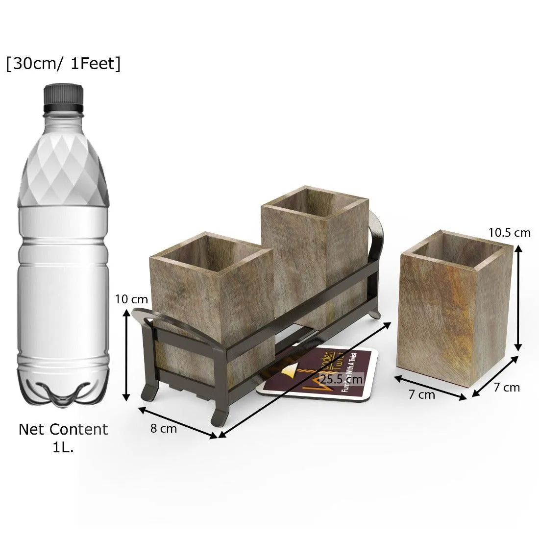 Designer Cutlery Holder ( 3 Containers )