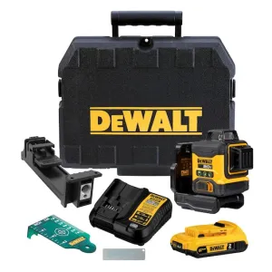 DeWalt DCLE34031D1  /- 1/8 in @ 30 ft Green 3 x 360 deg Laser Kit