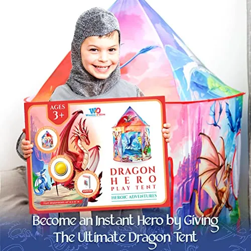 Dragon Hero Kids Tent with Roar Button