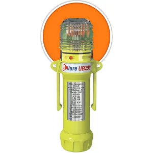 E-flare 939-UB290-A 8" Safety & Emergency Beacon - Flashing / Steady-On Amber