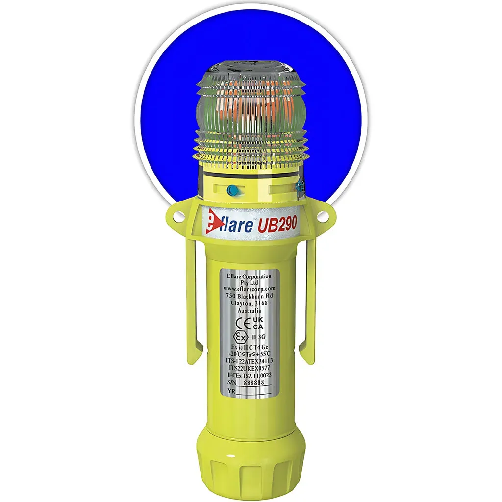 E-flare 939-UB290-B 8" Safety & Emergency Beacon - Flashing / Steady-On Blue