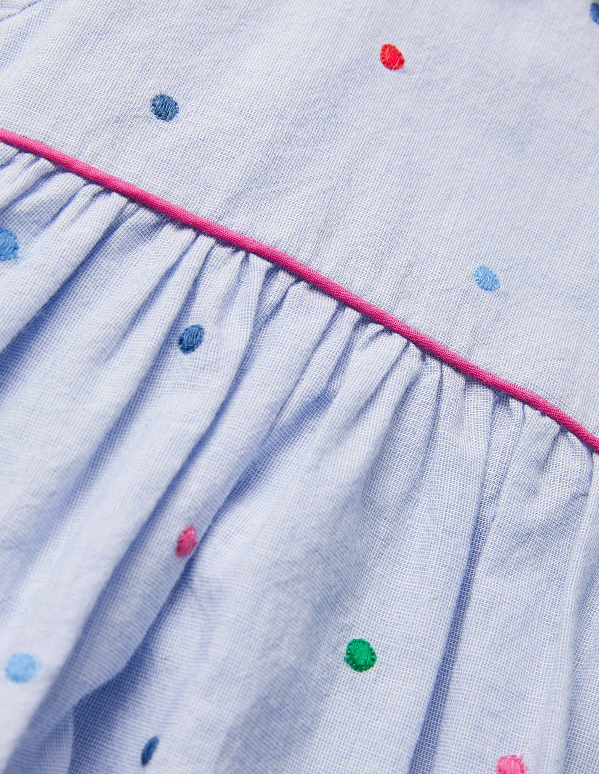 Embroidered Spot Dress-Multi Embroidered Spot