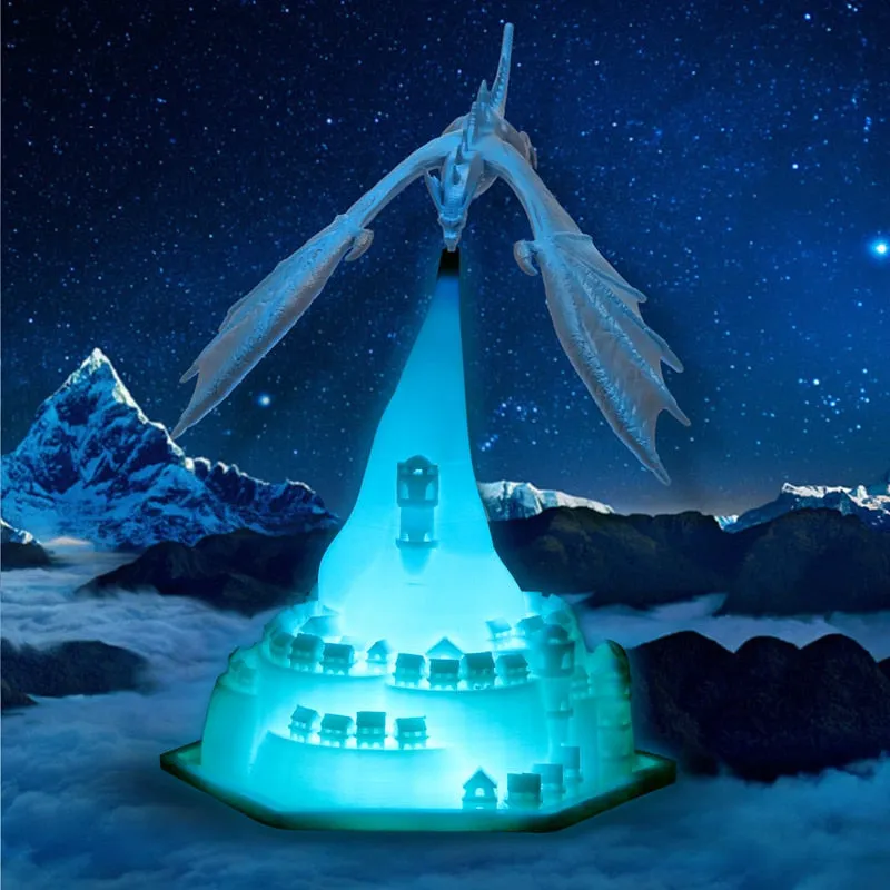 Fire & Ice Dragon Battle LED Lamps