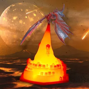 Fire & Ice Dragon Battle LED Lamps