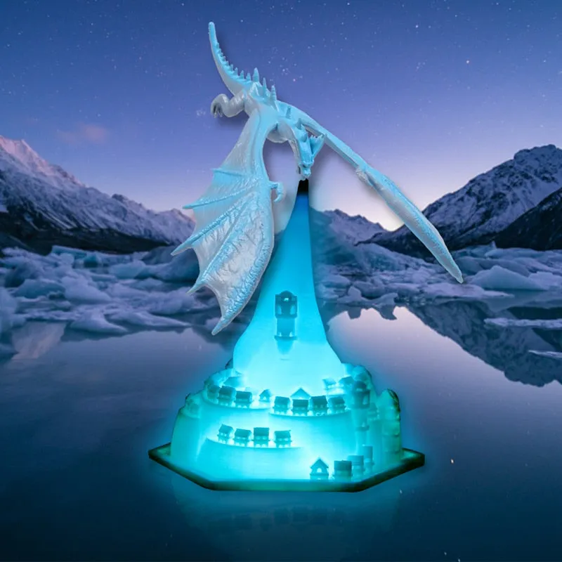 Fire & Ice Dragon Battle LED Lamps