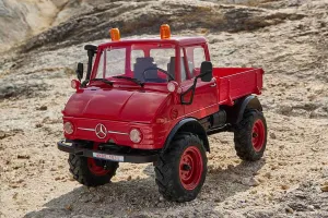 FMS FCX24 Red Mercedes-Benz Unimog 421 1/24 Scale 4WD Crawler - RTR