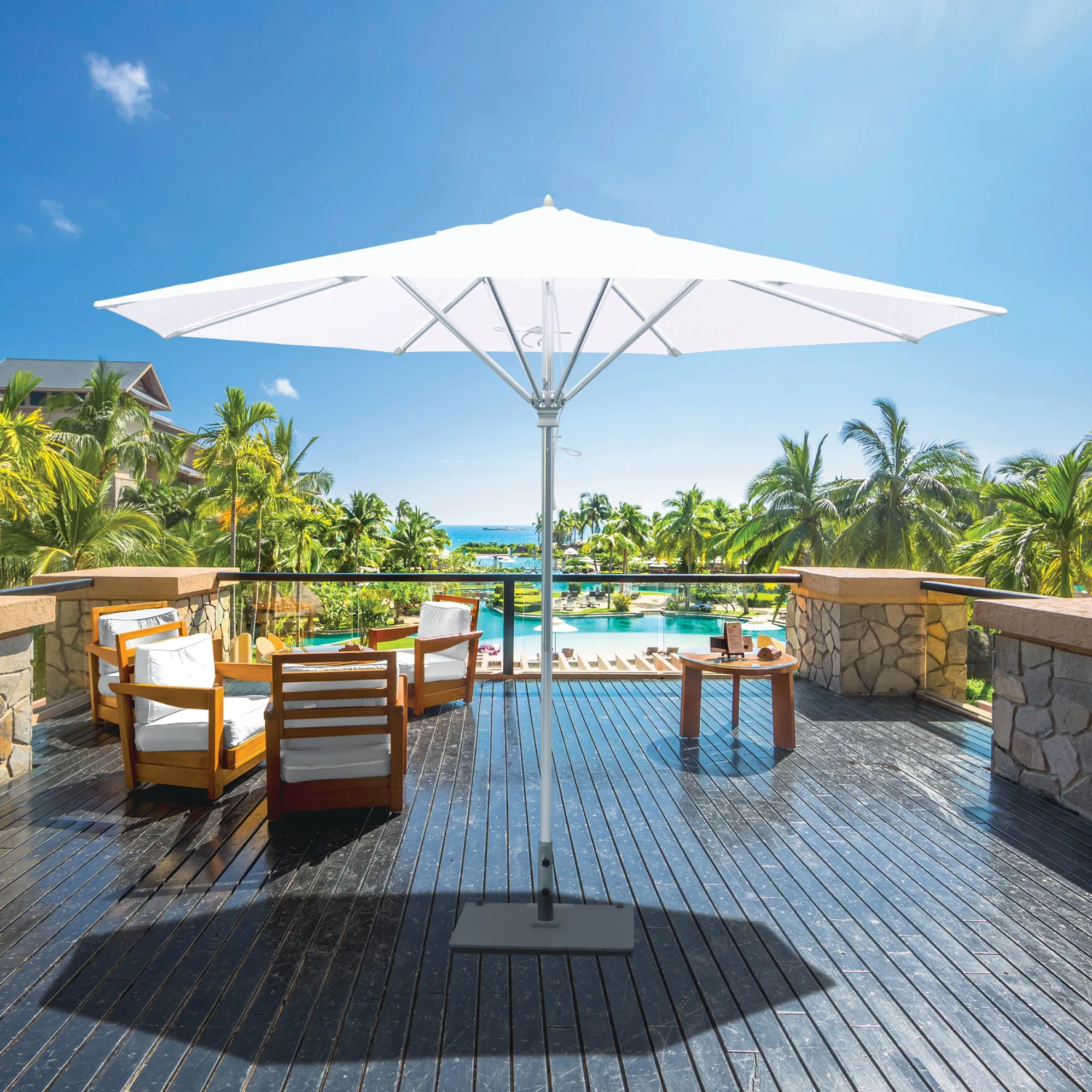 Galtech 781SR - 11 FT Commercial Aluminum Market Umbrella
