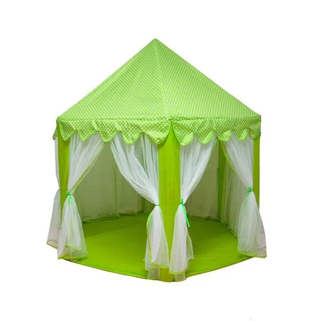Girl Princess Castle Toy Tent Portable Foldable Children Play House Indoor Children's Tent Outdoor Wigwam Little House Kids Tent