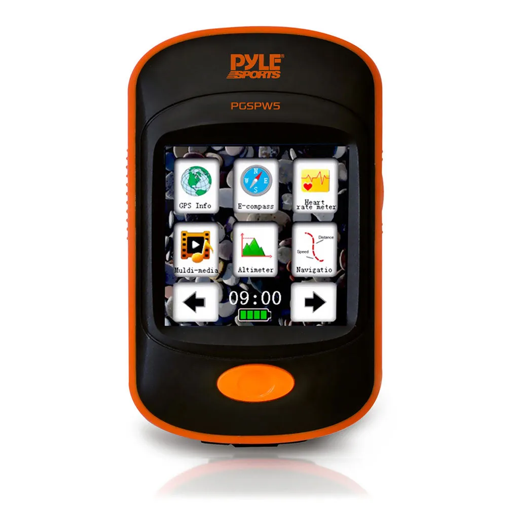 Gps Navigation Sporting Unit With Built-In Mp3 Player, Pedometer, Speedometer, Altimeter, Barometer, Compass, Weather Forecasting, Lcd Touchscreen Display  Flash Memory