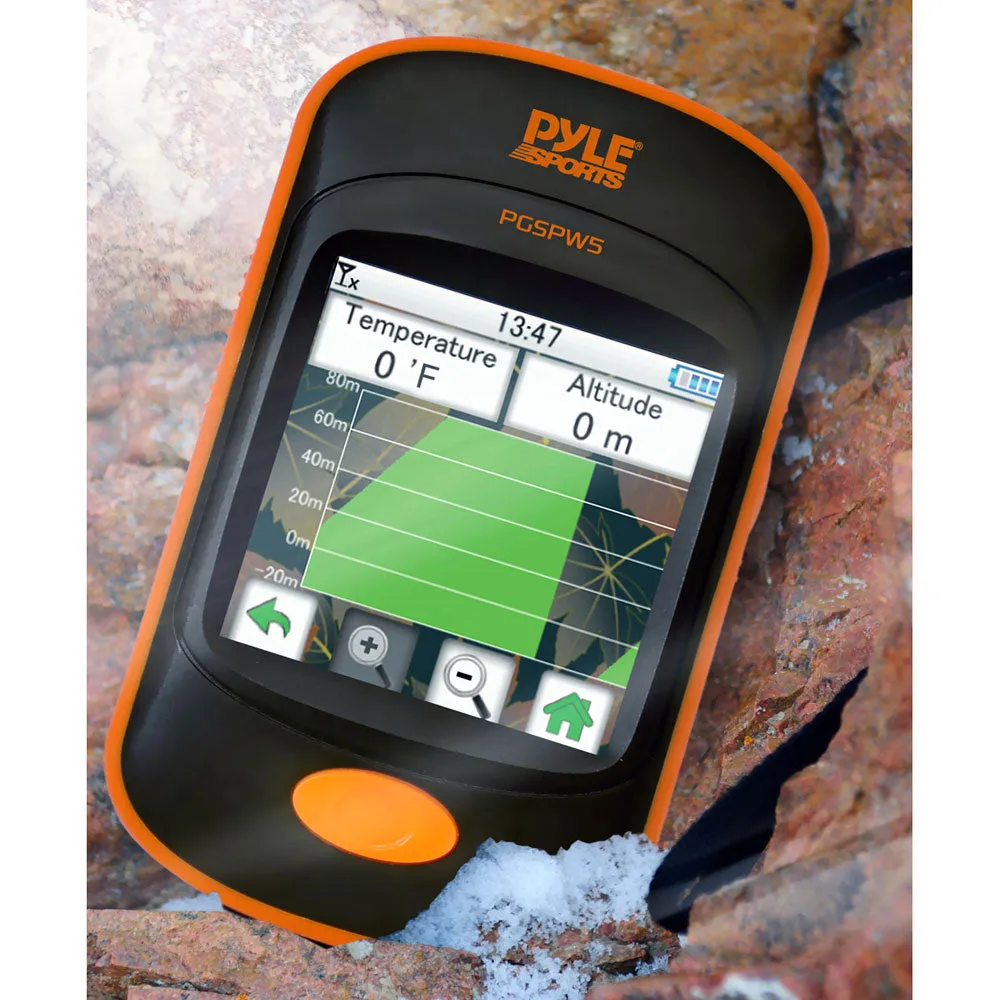 Gps Navigation Sporting Unit With Built-In Mp3 Player, Pedometer, Speedometer, Altimeter, Barometer, Compass, Weather Forecasting, Lcd Touchscreen Display  Flash Memory
