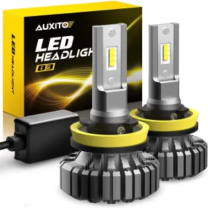 H11 H8 H9 Led Bulb Fanless Plug and Play for High Low Beam/Fog light Bulb, 6500K White Pack of 2