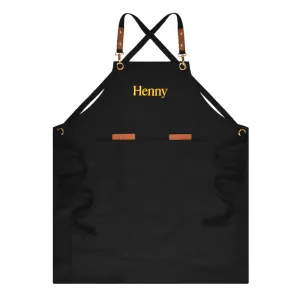 Henny Apparel Embroidered Canvas Apron
