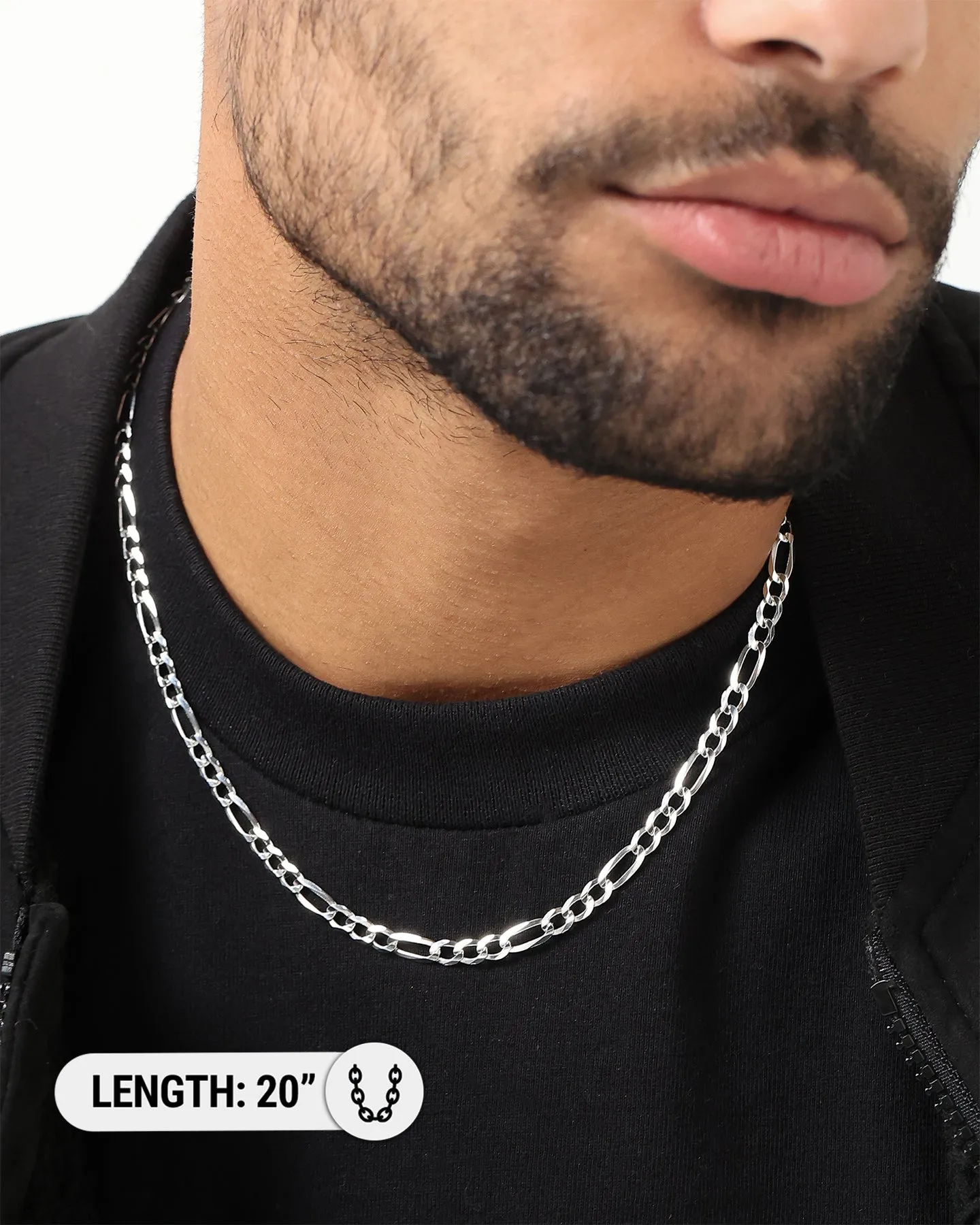 House Of Auric 4.8mm Figaro Chain Sterling Silver