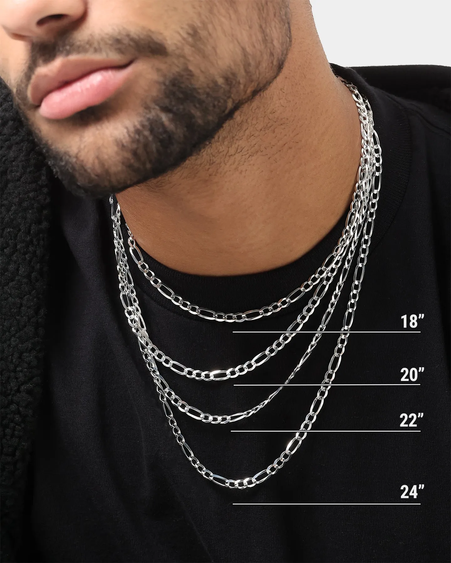 House Of Auric 4.8mm Figaro Chain Sterling Silver