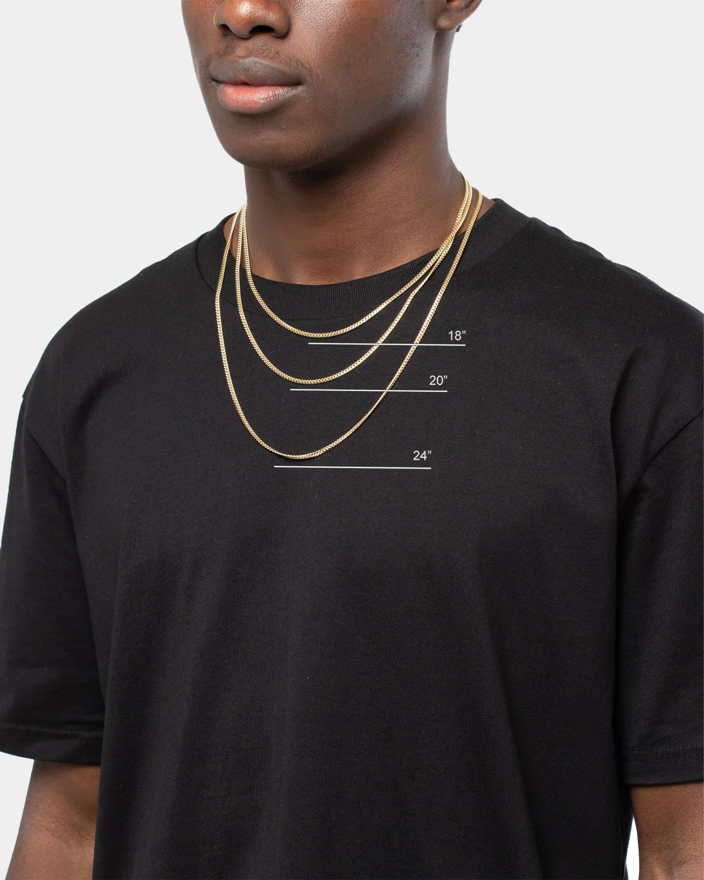 House Of Auric Cuban Link 2.5mm 24" Chain 18K Gold Vermeil