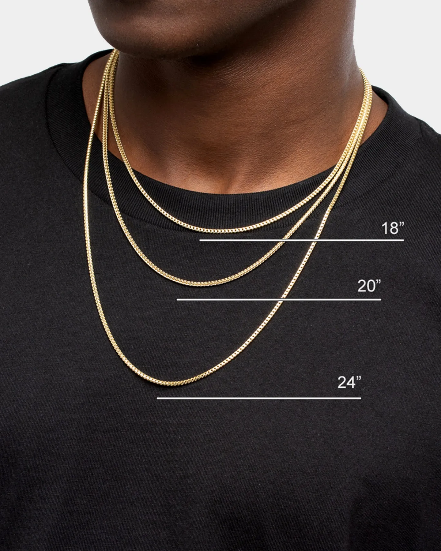 House Of Auric Franco 2.2mm 24" Chain 18k Gold Vermeil