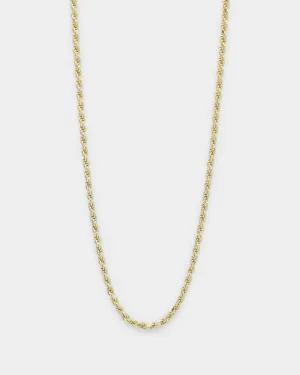 House Of Auric Rope 2mm 20" Chain 18k Gold Vermeil