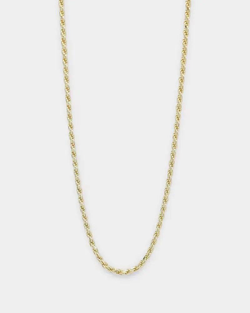 House Of Auric Rope 2mm 20" Chain 18k Gold Vermeil
