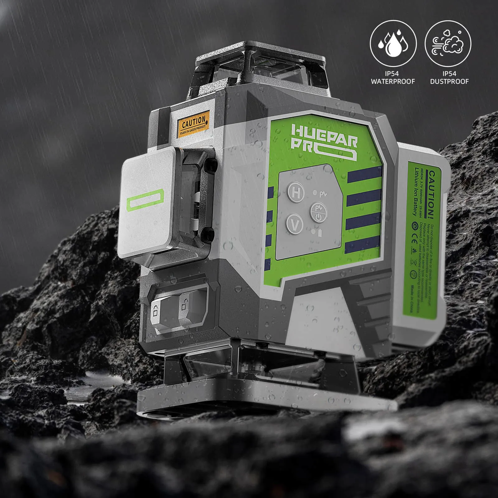 Huepar Pro ZK04CG High-Precision Green Laser Level Tool