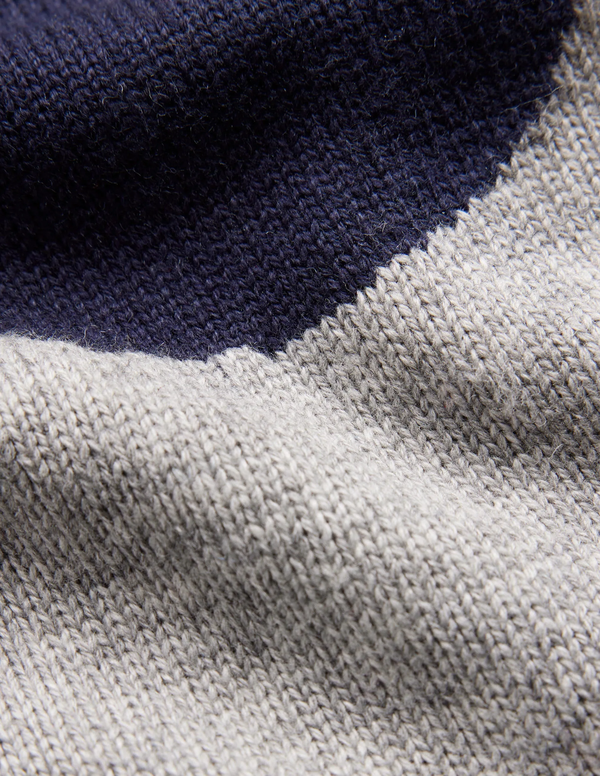 Intarsia Spot Jumper-Grey Melange, Navy Spot