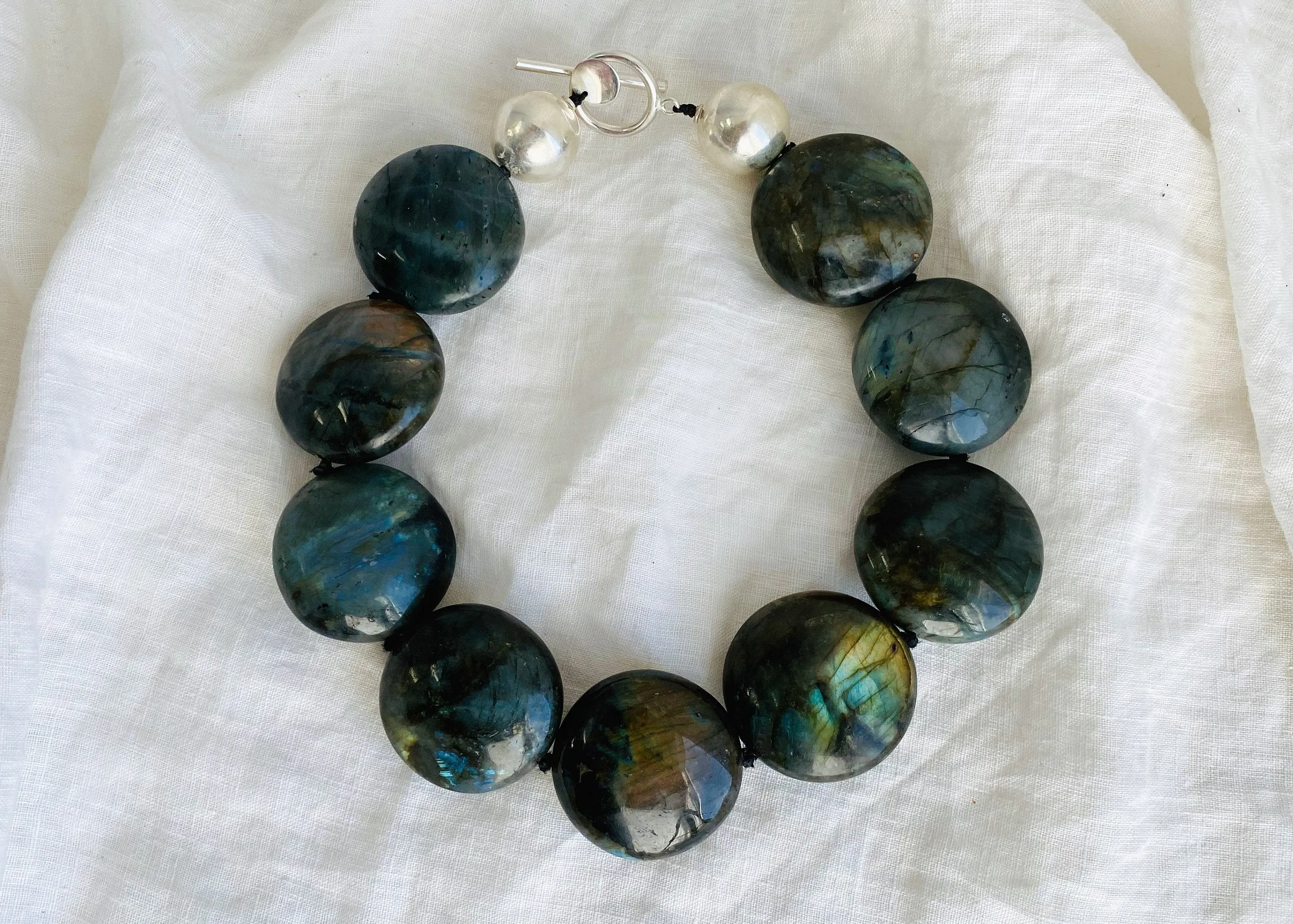 Labradorite Necklace. Sterling Silver.