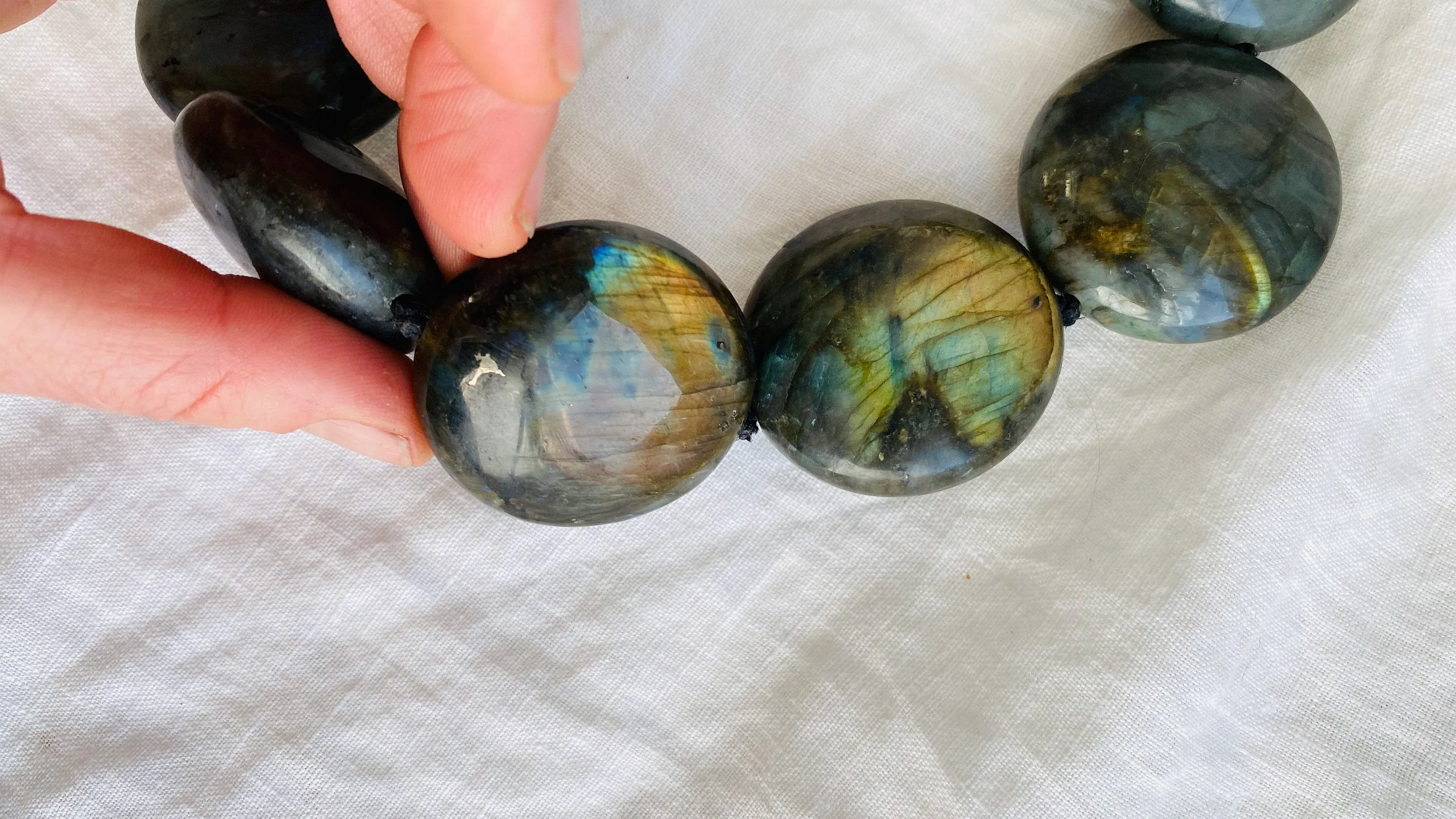 Labradorite Necklace. Sterling Silver.