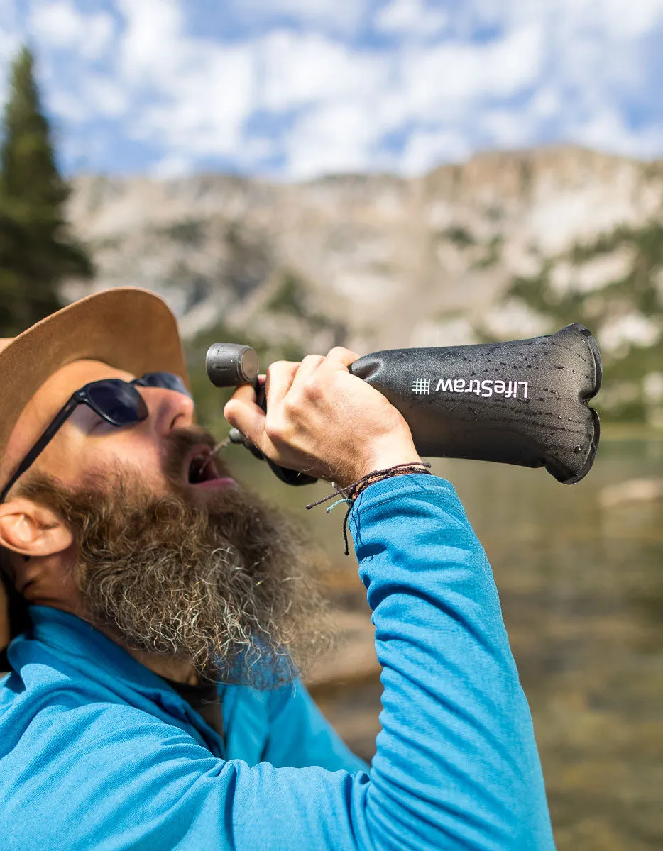 LifeStraw Peak Series Collapsible Squeeze 1L Bottle with Filter