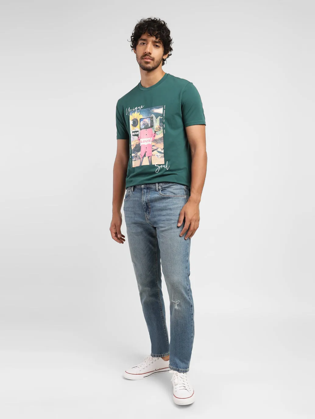 Men's 512 Blue Slim Fit Mid Rise Jeans