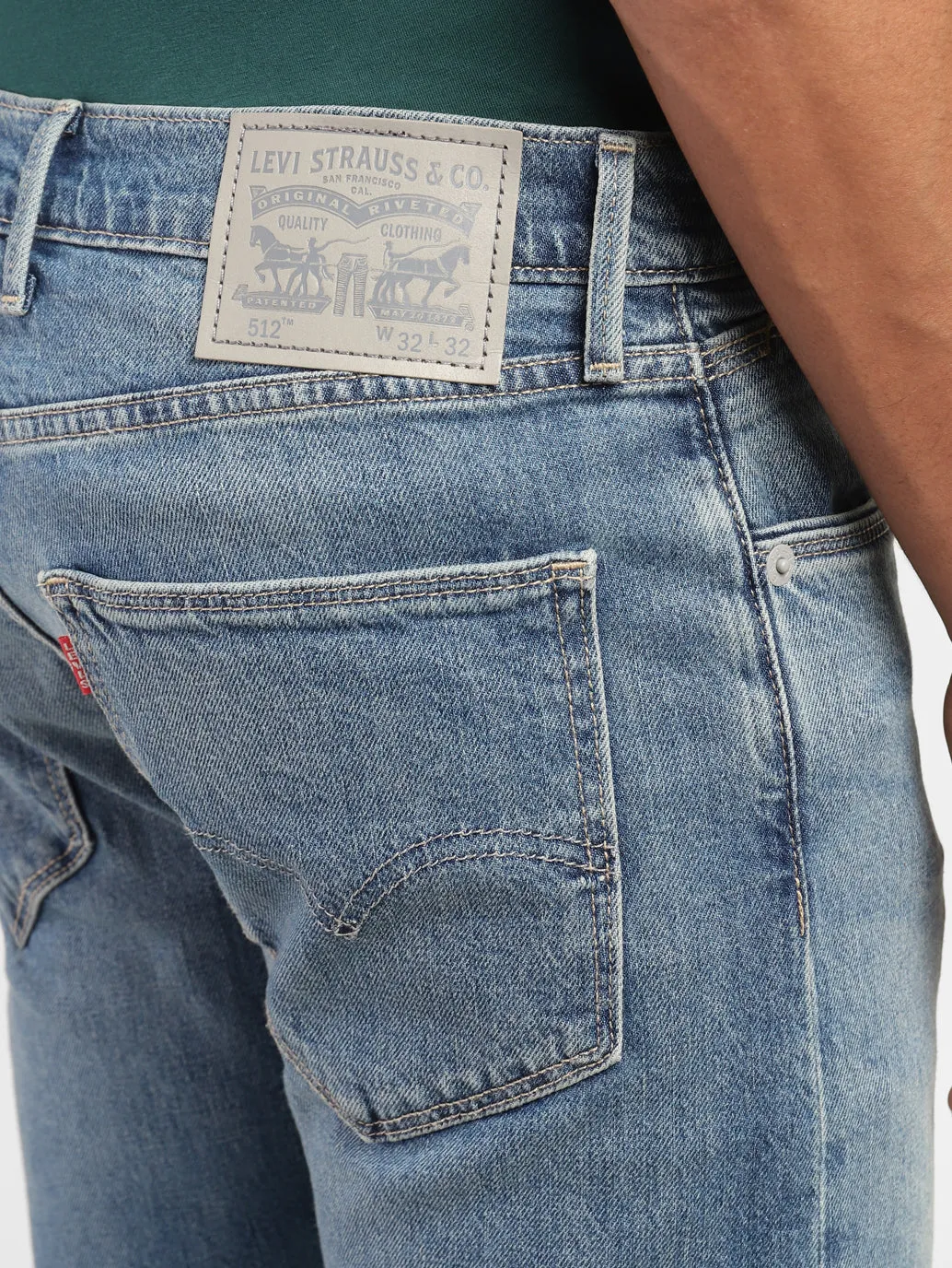 Men's 512 Blue Slim Fit Mid Rise Jeans