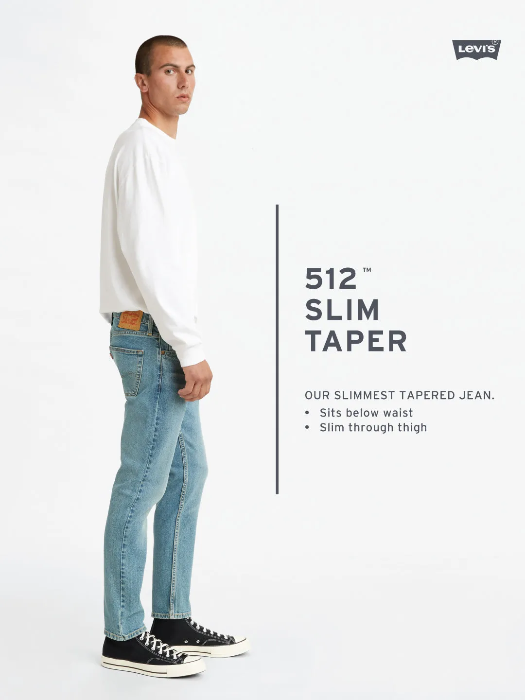 Men's 512 Blue Slim Fit Mid Rise Jeans