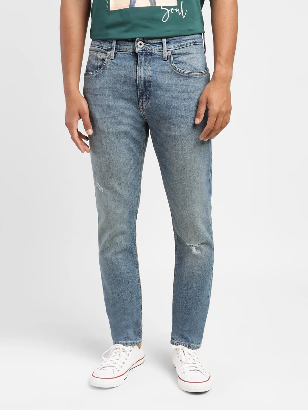 Men's 512 Blue Slim Fit Mid Rise Jeans